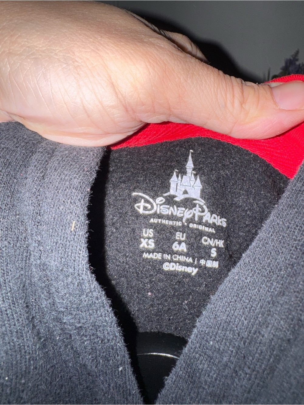 Disney Parks Mickey Mouse Kids XS Black Hoodie 3D Ears Front & Back Graphic - Picture 8 of 10
